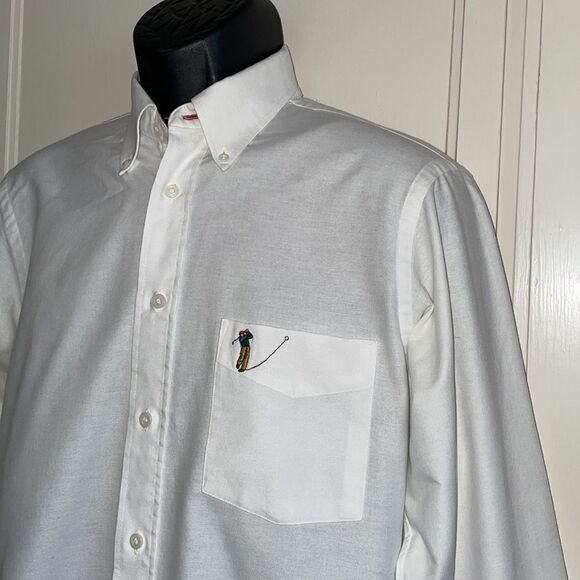 Hathaway Golf white button down shirt - Picture 2 of 6